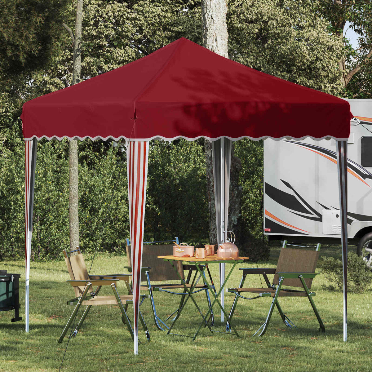 Pop-Up Svinību Teltis 195 X 195 X 245 Cm Oksforda Audums
