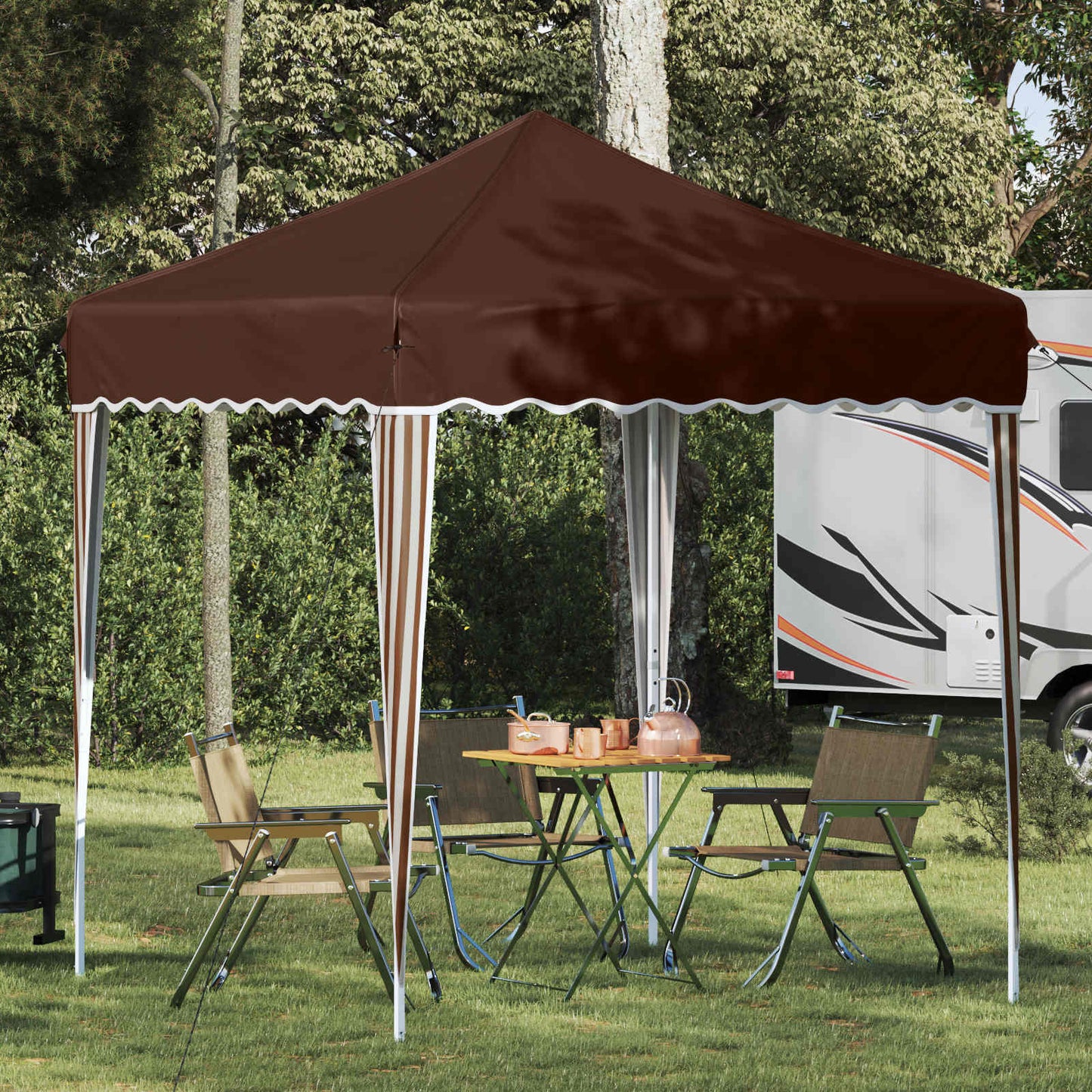 Pop-Up Svinību Teltis 195 X 195 X 245 Cm Oksforda Audums