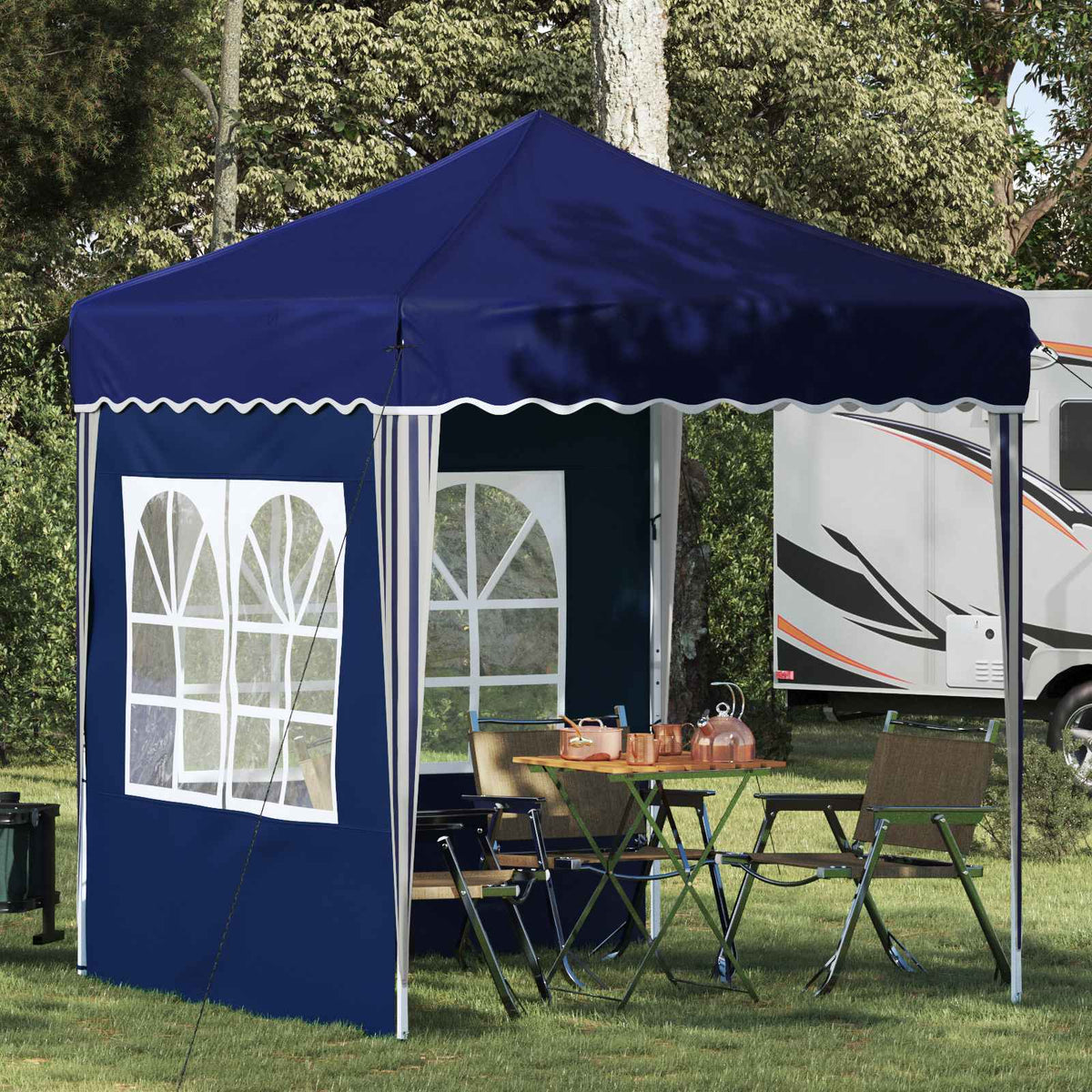 Pop-Up Svinību Teltis 195 X 195 X 245 Cm Oksforda Audums