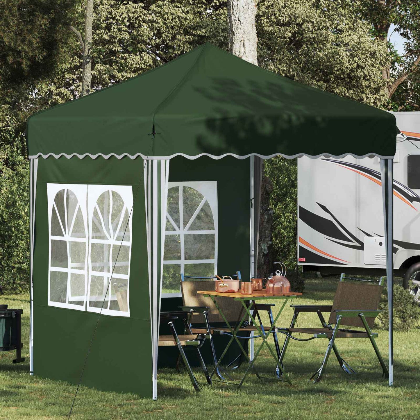 Pop-Up Svinību Teltis 195 X 195 X 245 Cm Oksforda Audums
