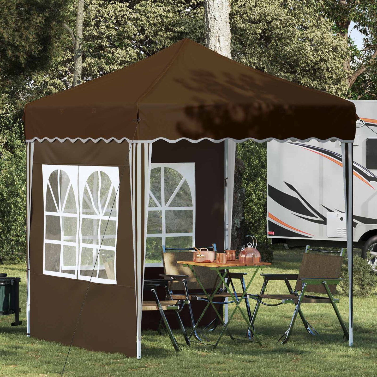 Pop-Up Svinību Teltis 195 X 195 X 245 Cm Oksforda Audums