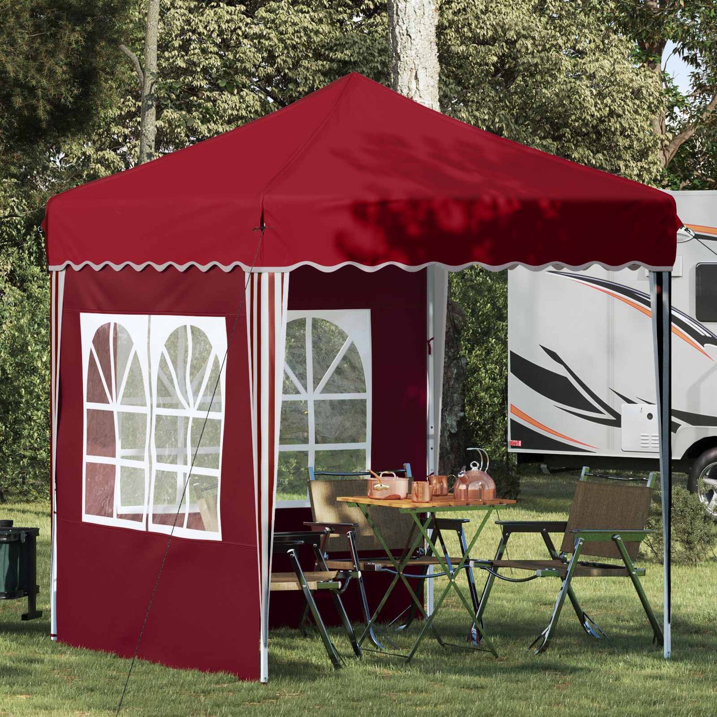 Pop-Up Svinību Teltis 195 X 195 X 245 Cm Oksforda Audums