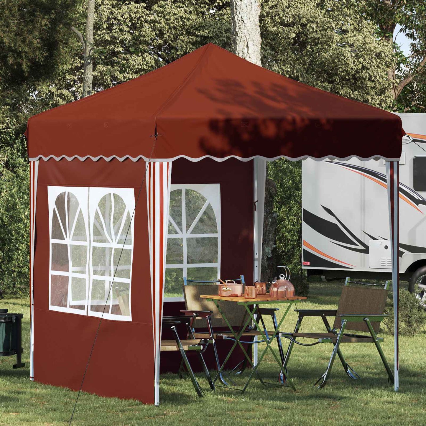 Pop-Up Svinību Teltis 195 X 195 X 245 Cm Oksforda Audums