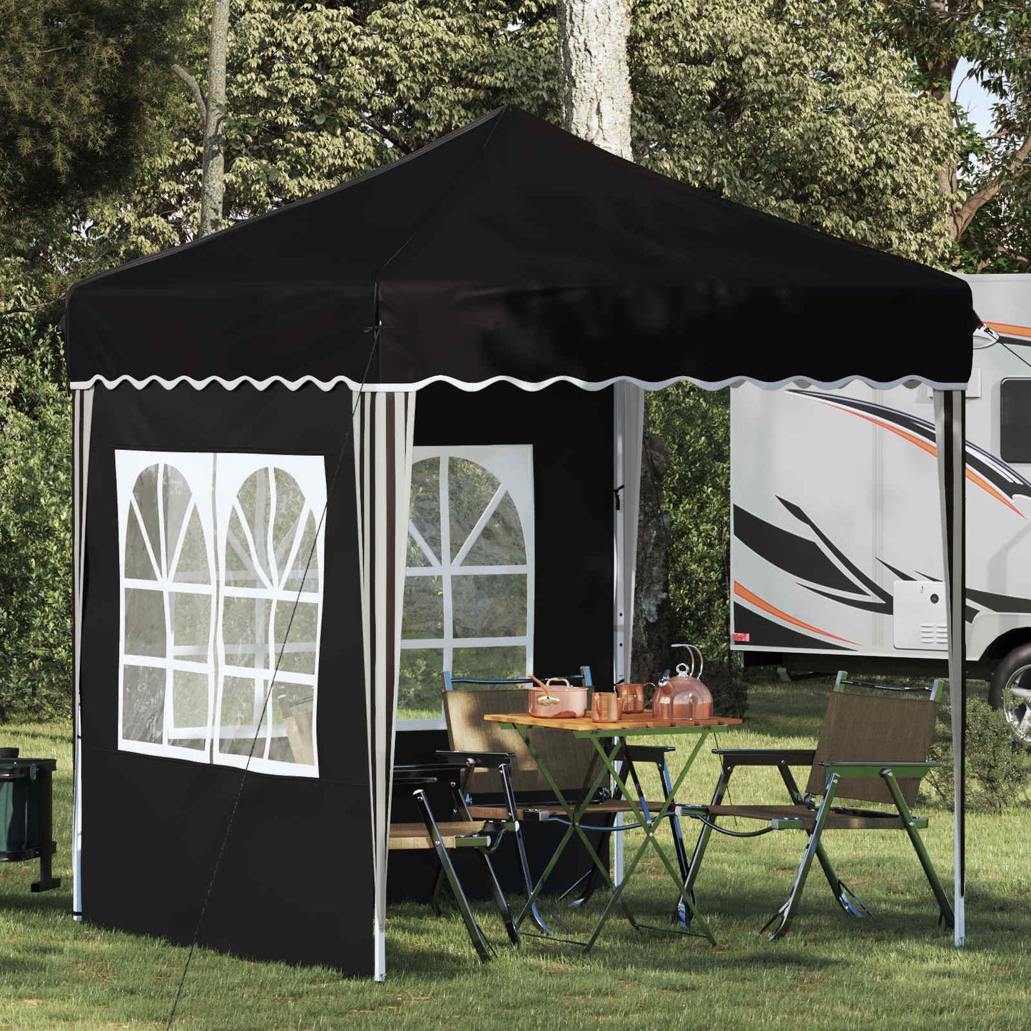 Pop-Up Svinību Teltis 195 X 195 X 245 Cm Oksforda Audums