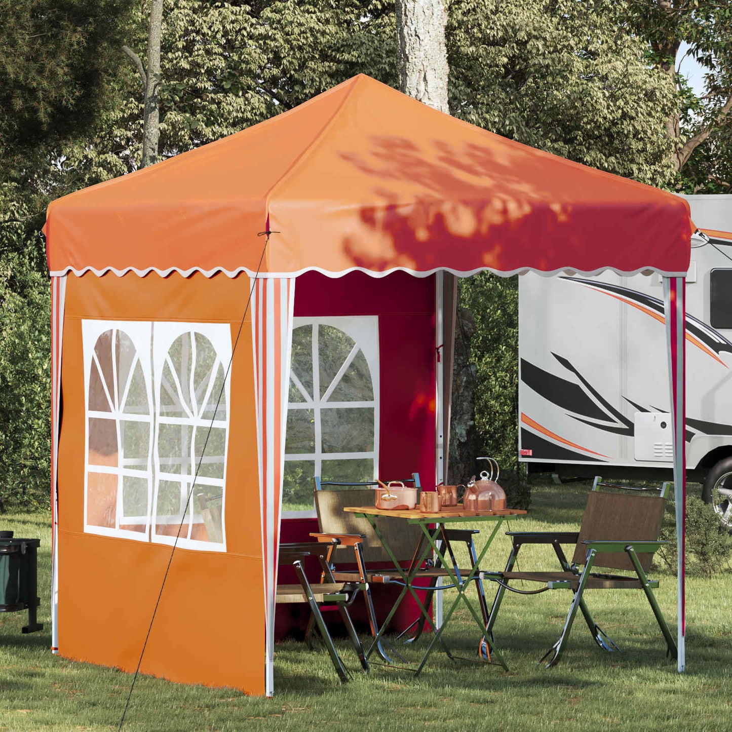 Pop-Up Svinību Teltis 195 X 195 X 245 Cm Oksforda Audums