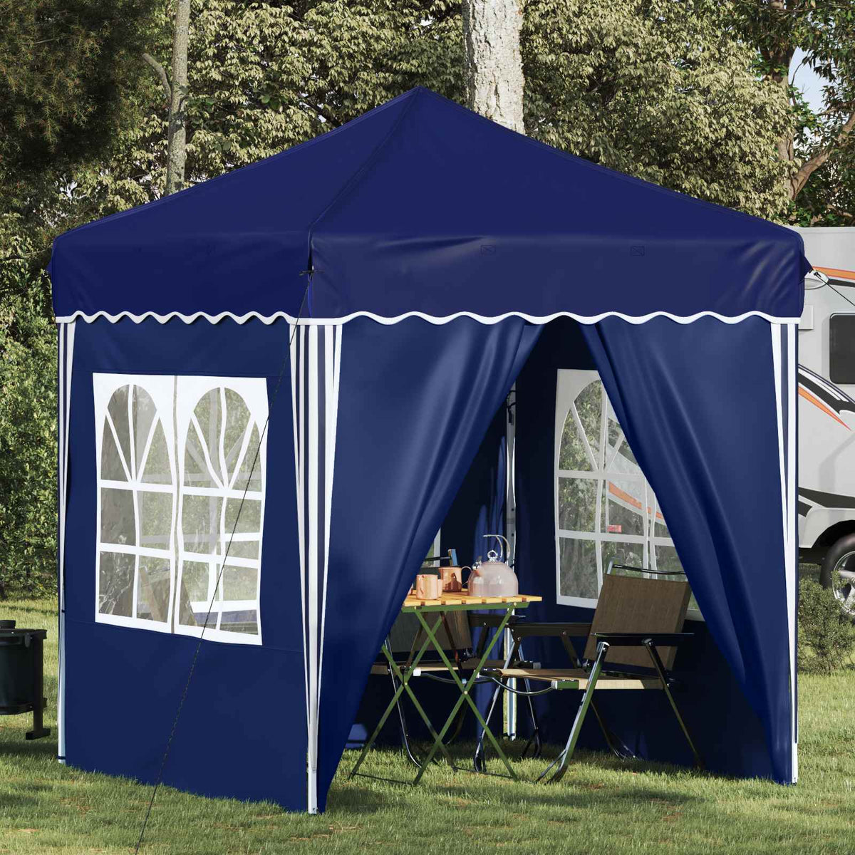 Pop-Up Svinību Teltis 195 X 195 X 245 Cm Oksforda Audums