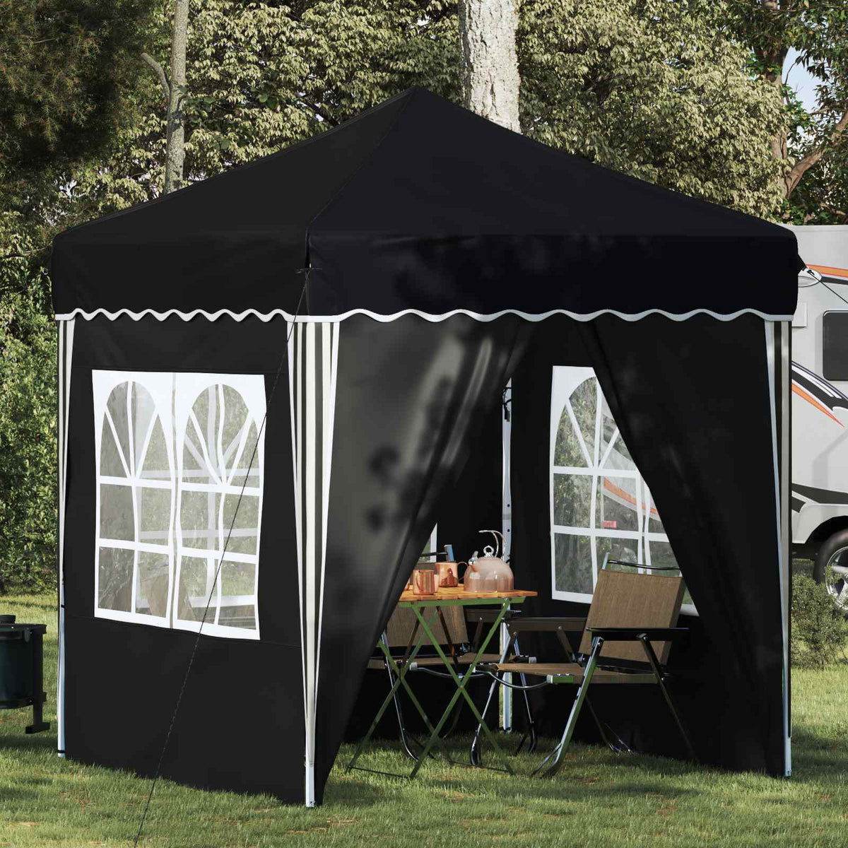 Pop-Up Svinību Teltis 195 X 195 X 245 Cm Oksforda Audums