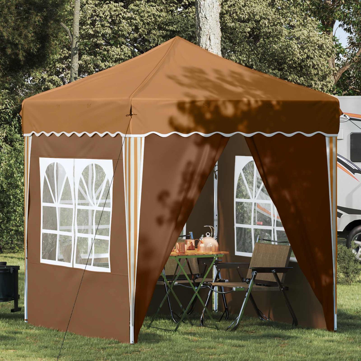 Pop-Up Svinību Teltis 195 X 195 X 245 Cm Oksforda Audums