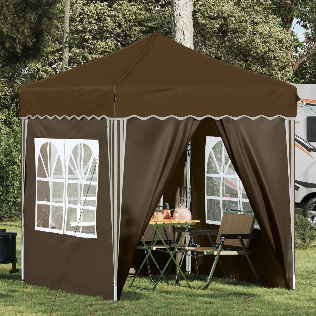 Pop-Up Svinību Teltis 195 X 195 X 245 Cm Oksforda Audums