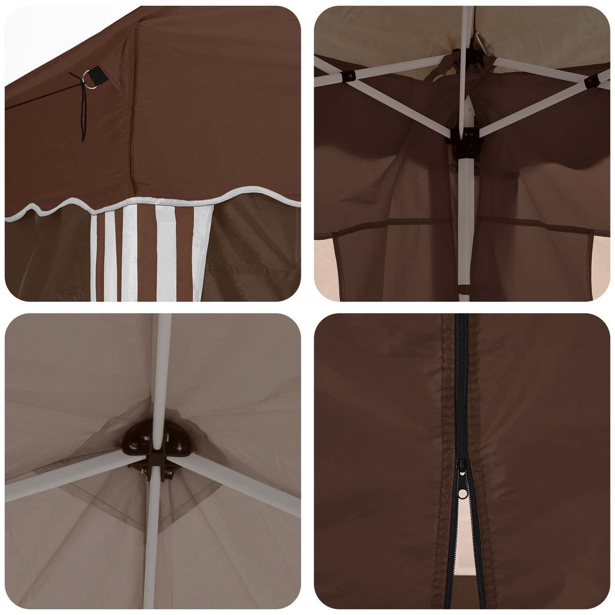 Pop-Up Svinību Teltis 195 X 195 X 245 Cm Oksforda Audums