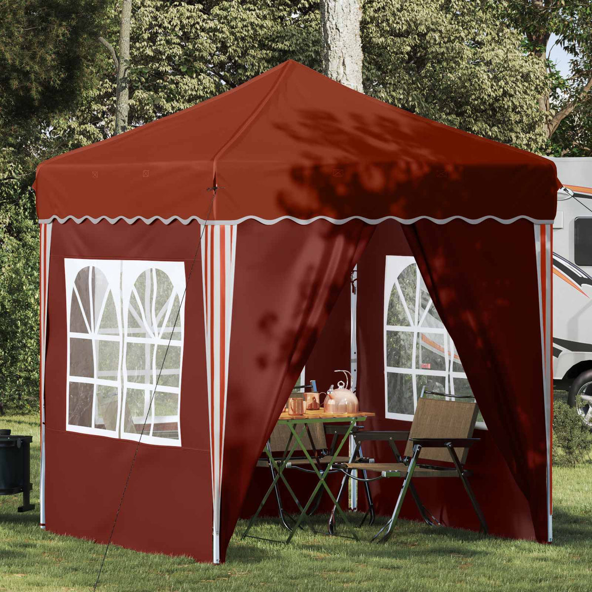 Pop-Up Svinību Teltis 195 X 195 X 245 Cm Oksforda Audums