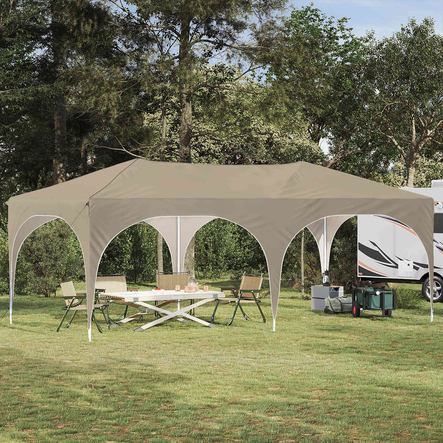 Pop-Up Svinību Teltis 575 X 288 X 245 Cm Oksforda Audums
