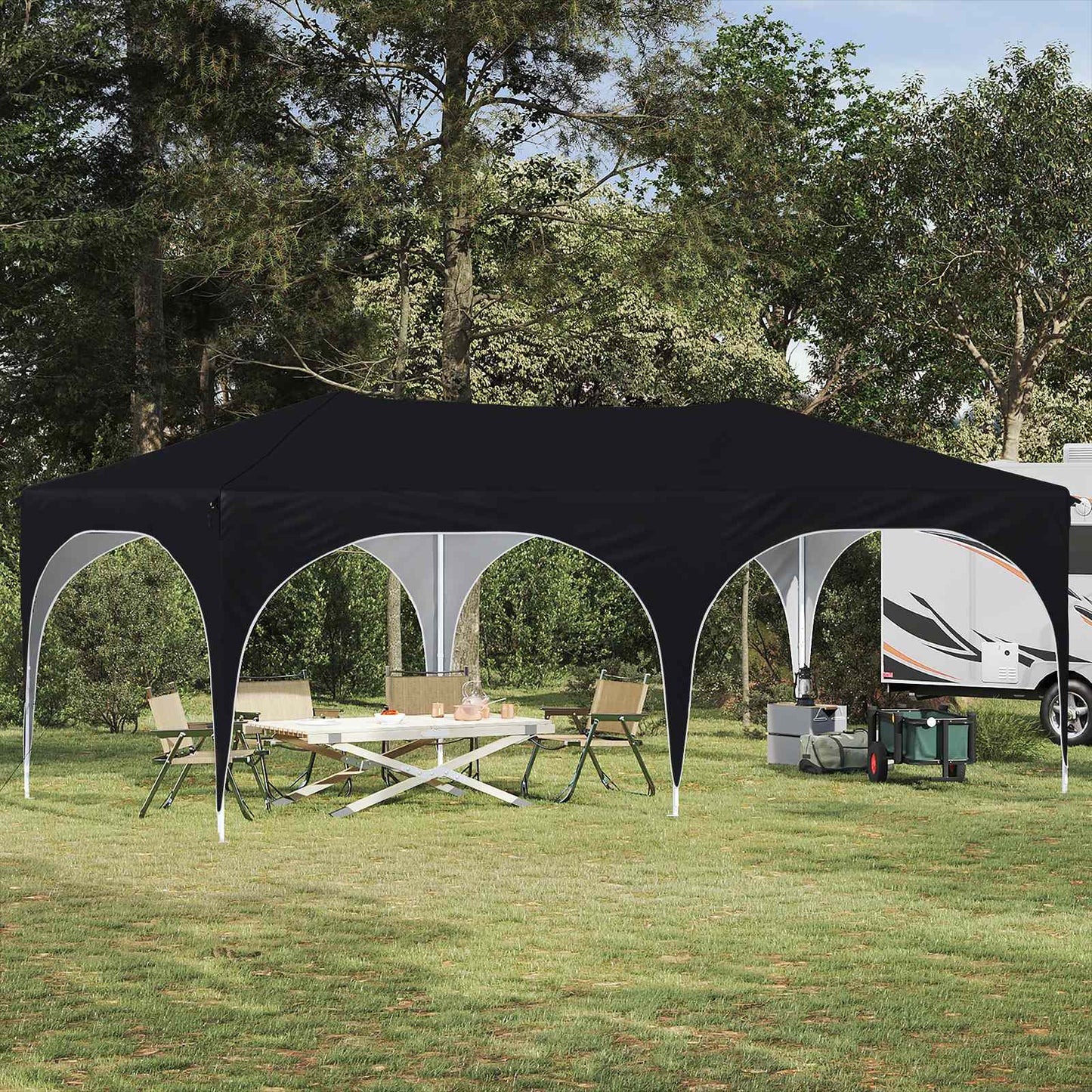 Pop-Up Svinību Teltis 575 X 288 X 245 Cm Oksforda Audums
