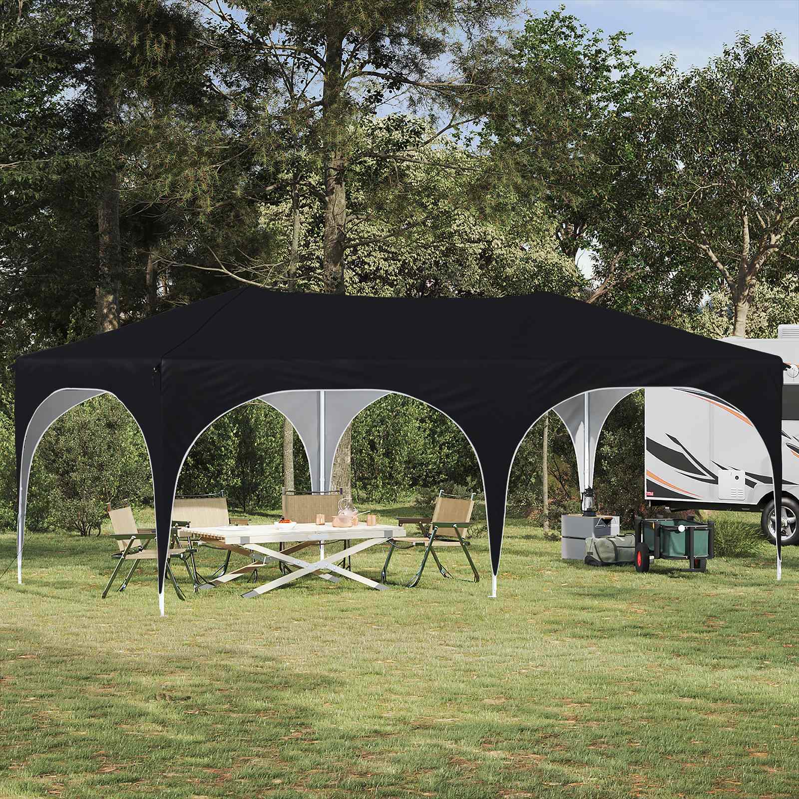Pop-Up Svinību Teltis 575 X 288 X 245 Cm Oksforda Audums