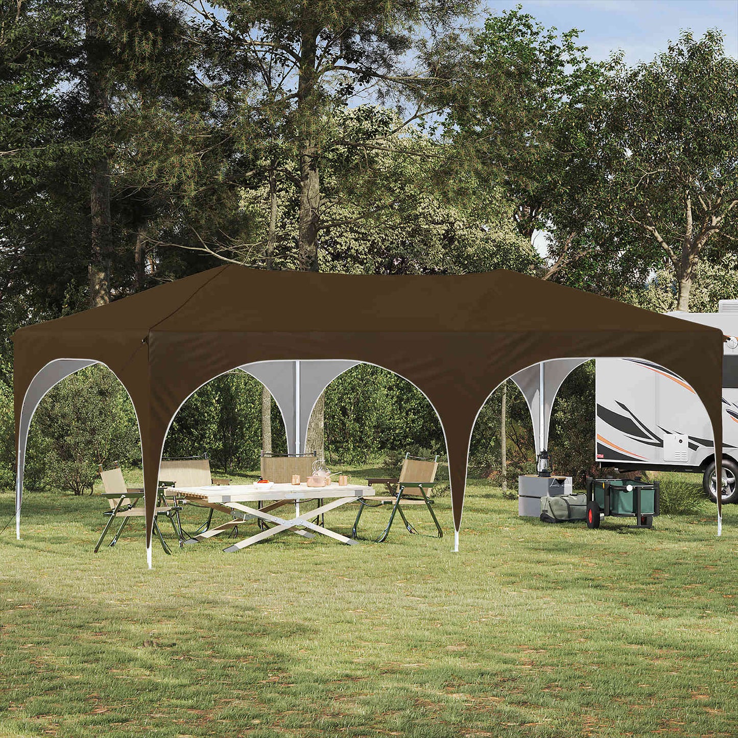Pop-Up Svinību Teltis 575 X 288 X 245 Cm Oksforda Audums
