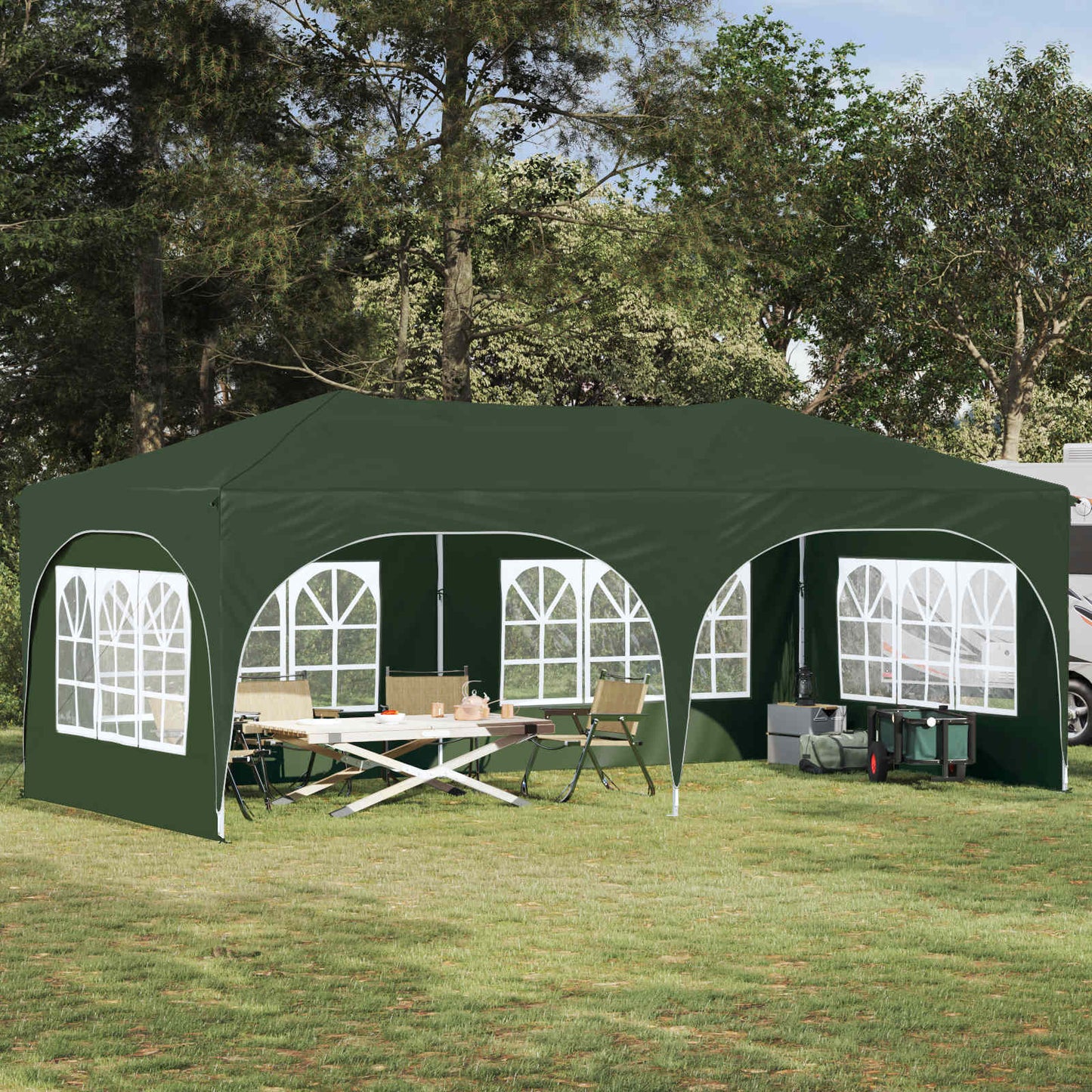 Pop-Up Svinību Teltis 575 X 288 X 245 Cm Oksforda Audums