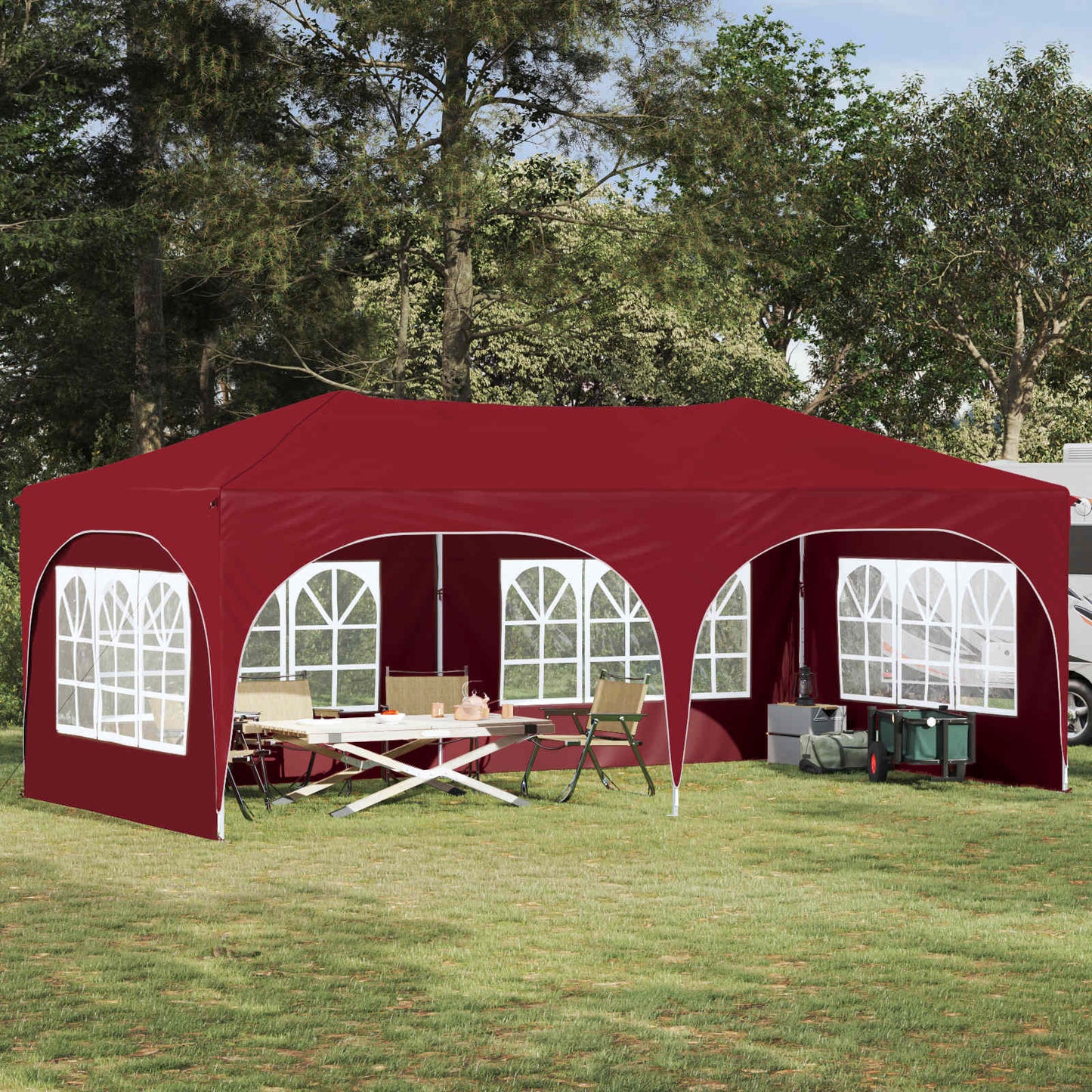 Pop-Up Svinību Teltis 575 X 288 X 245 Cm Oksforda Audums