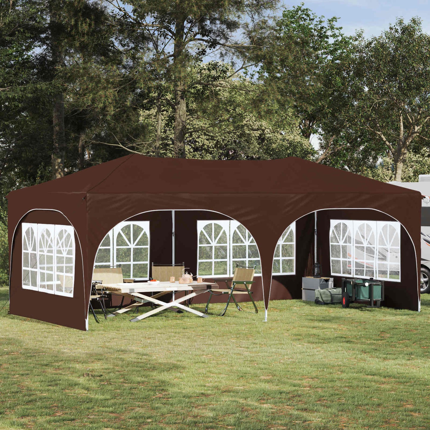 Pop-Up Svinību Teltis 575 X 288 X 245 Cm Oksforda Audums