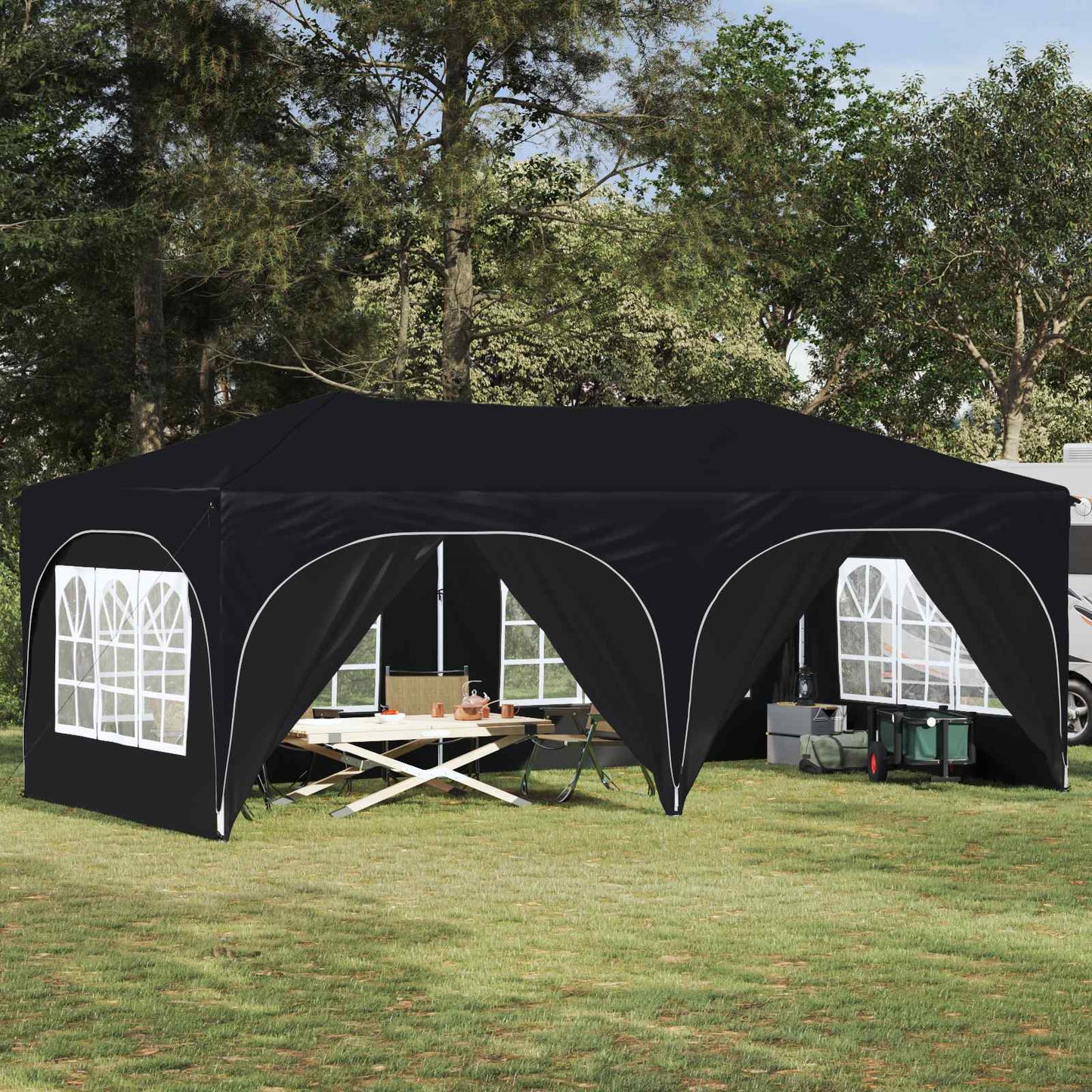 Pop-Up Svinību Teltis 575 X 288 X 245 Cm Oksforda Audums
