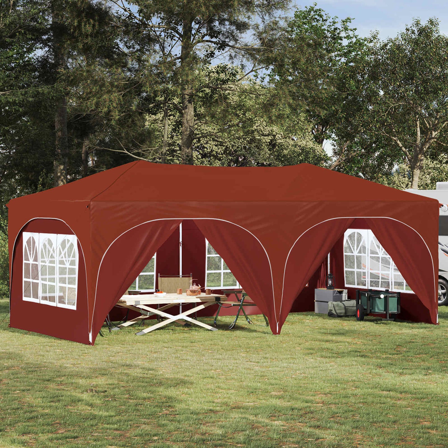 Pop-Up Svinību Teltis 575 X 288 X 245 Cm Oksforda Audums