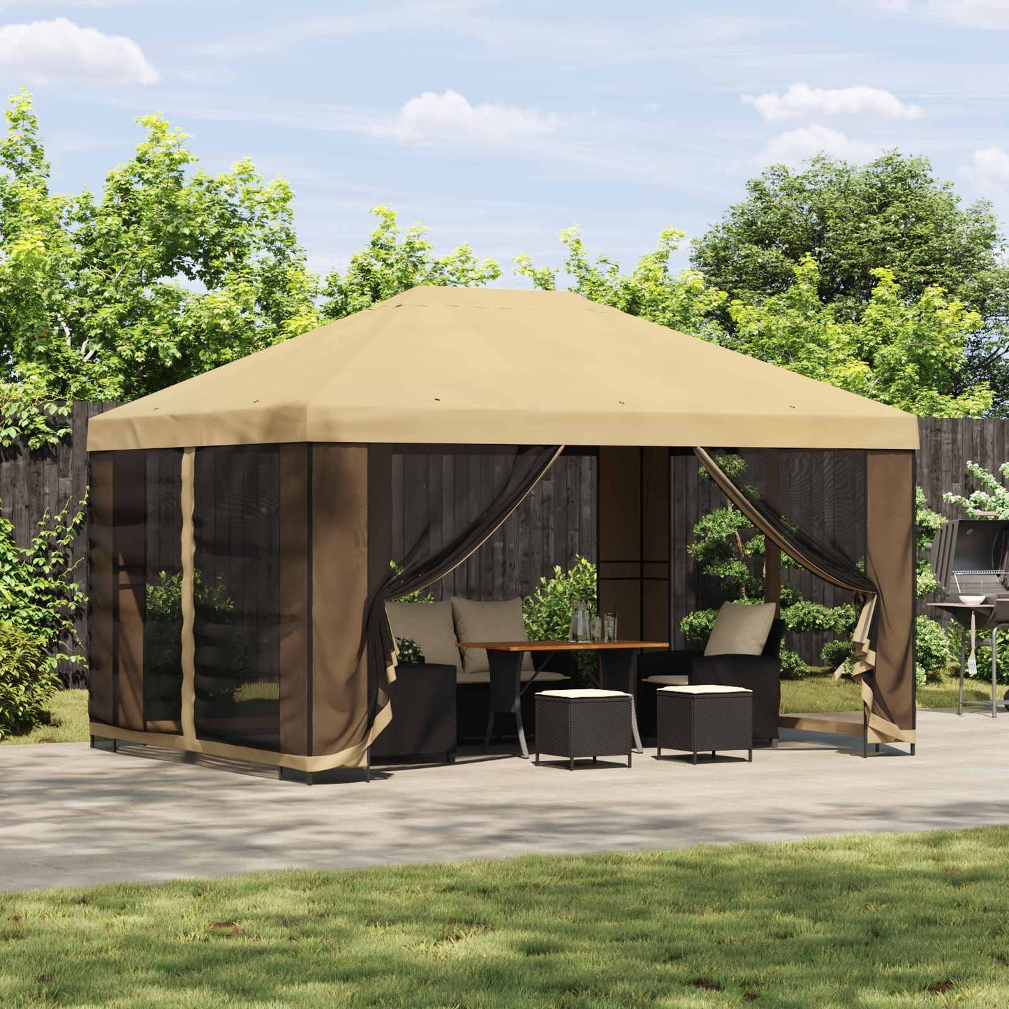 Dārza Paviljons Ar Sānu Sienām 4 × 3 M