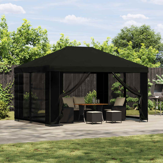 Paviljons Ar Sānu Sienām 4 × 3 M Poliesters Un Tērauds