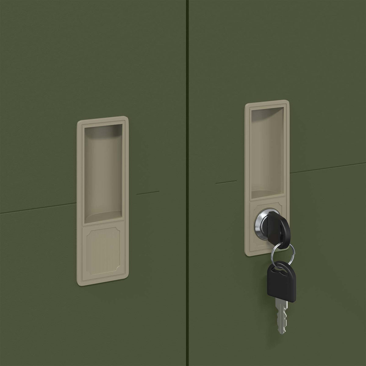 Skapītis Olīvu Zaļš 90 X 40 X 200 Cm Tērauds