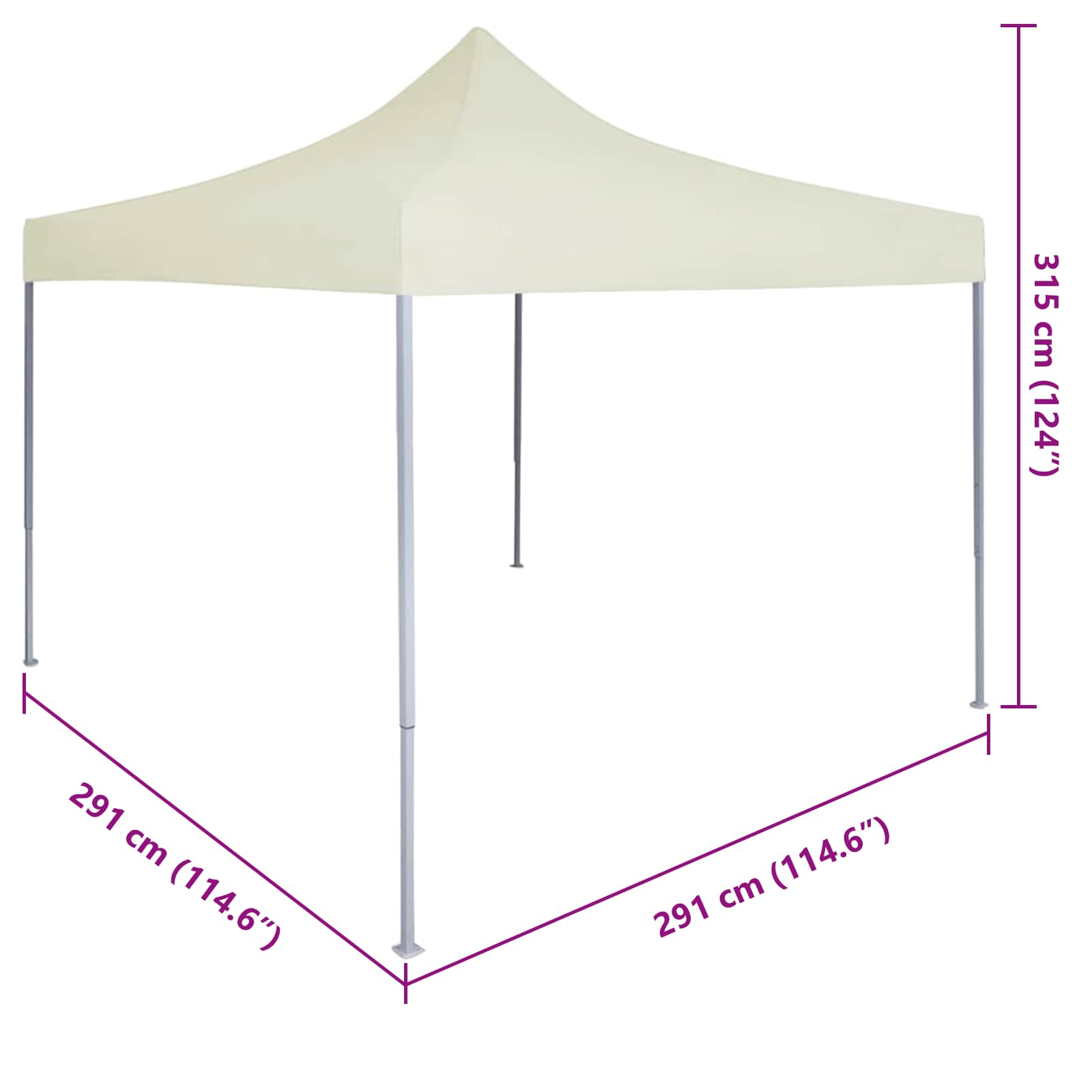 Balles Telts 291 X 291 X 315 Cm Oksforda Audums