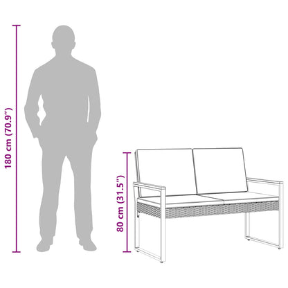 Āra Sols 2 -Seater 107 X 61 X 80 Cm Poliratāns Taisnstūra