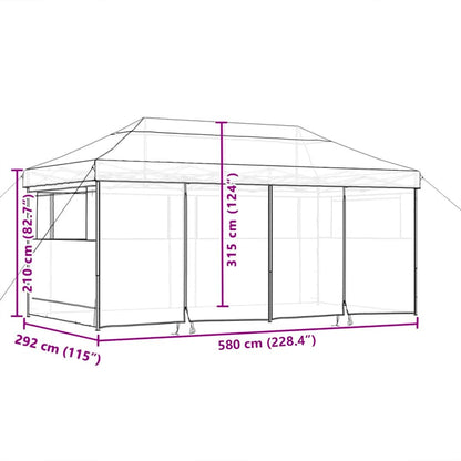 Ballīšu Teltis Pop-Up 580 X 292 X 315 Cm Pelēkbrūna