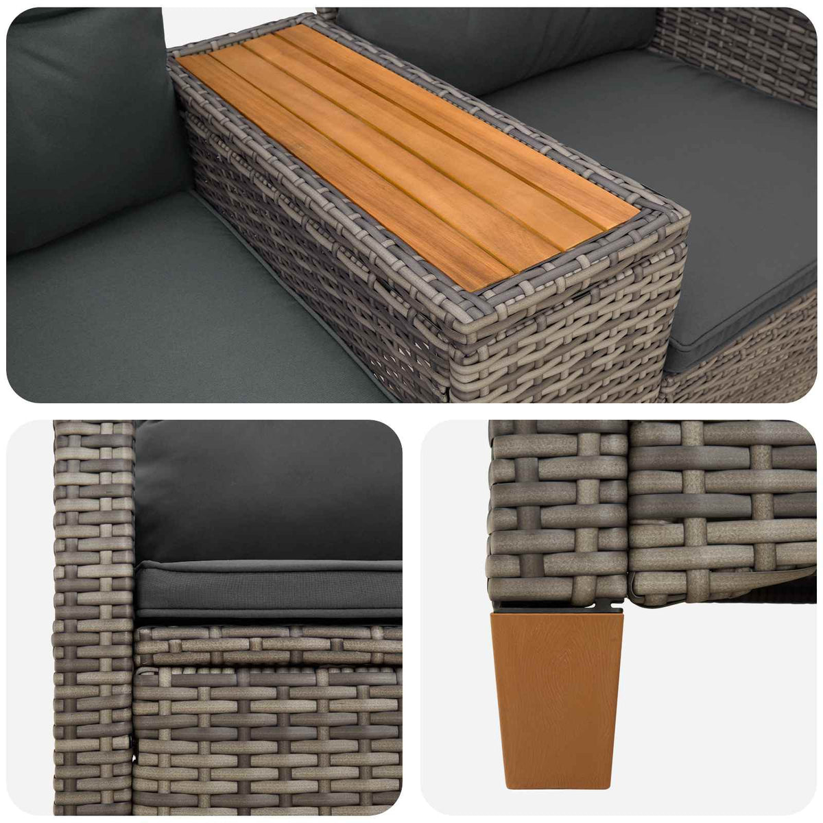 Regulējams Solis Ar Galdu 2 -Seater 126 X 65 X 112 Cm