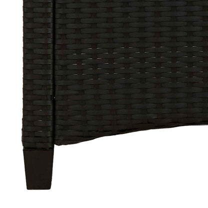 Dārza Sols Ar Spilvenu Melns Un Krēmkrāsa 105 X 60 X 112 Cm