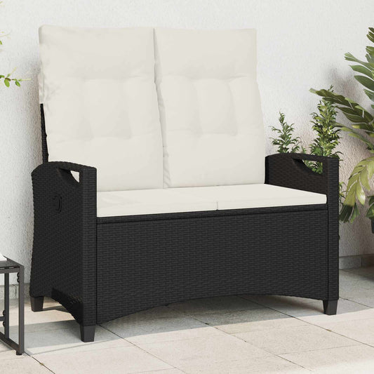 Dārza Sols Ar Spilvenu Melns Un Krēmkrāsa 105 X 60 X 112 Cm