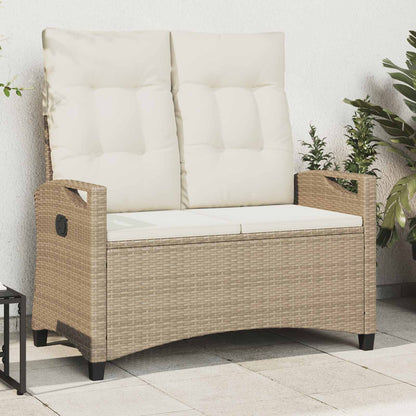 Dārza Sols Ar Spilvenu Melns Un Krēmkrāsa 105 X 60 X 112 Cm
