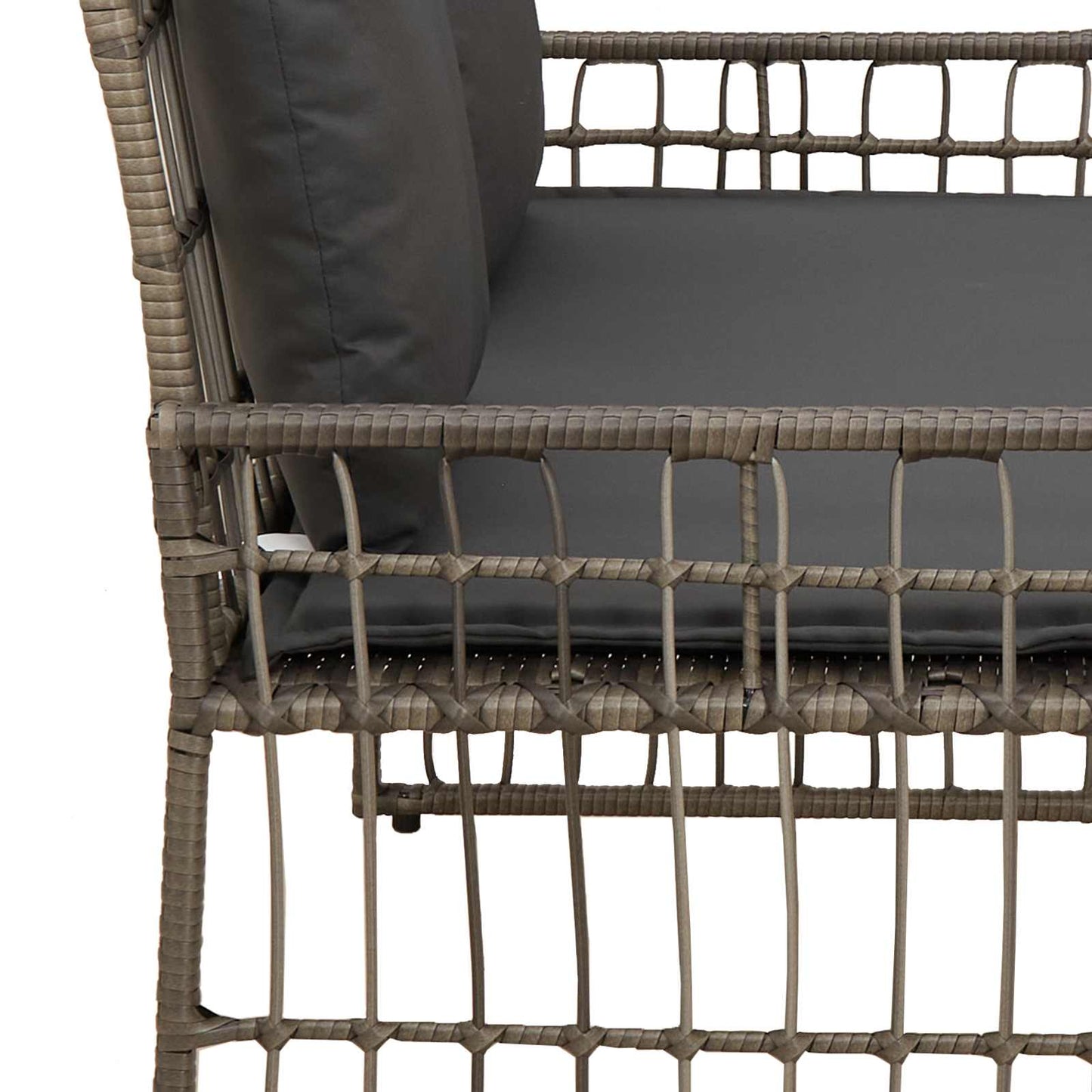 Āra Sols 2 -Seater 116 X 55 X 82 Cm Tērauds Un Poli Ratan