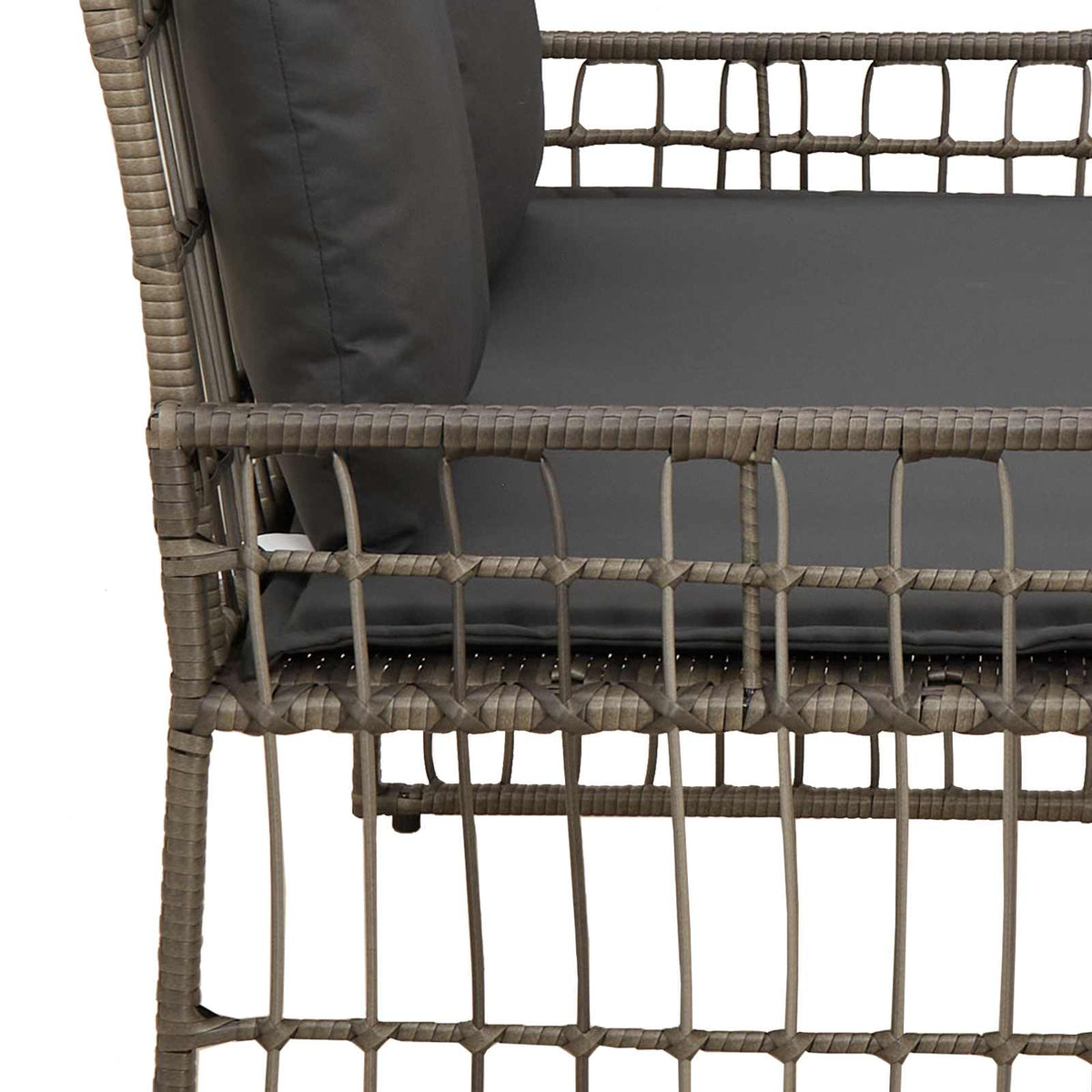 Āra Sols 2 -Seater 116 X 55 X 82 Cm Tērauds Un Poli Ratan