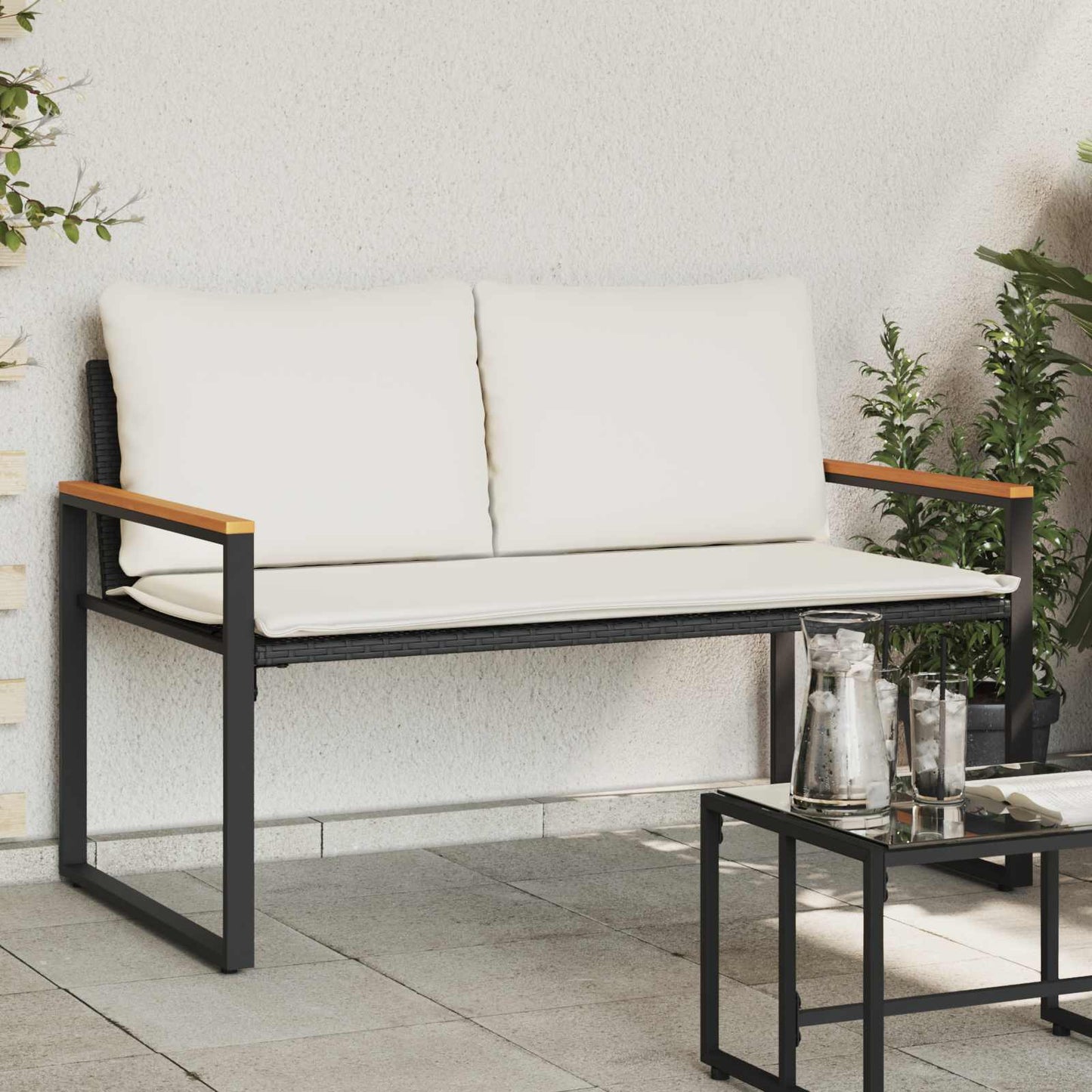 Sols Pelēks Un Tumši Pelēks 115 X 65 X 72 Cm Rotangpalma