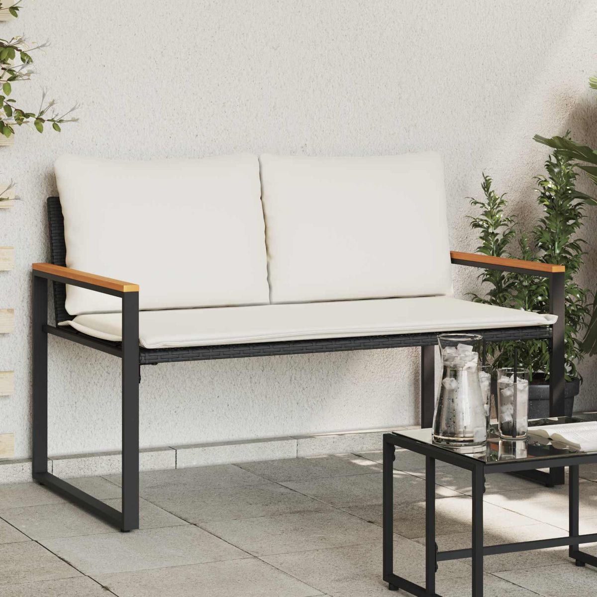 Sols Pelēks Un Tumši Pelēks 115 X 65 X 72 Cm Rotangpalma