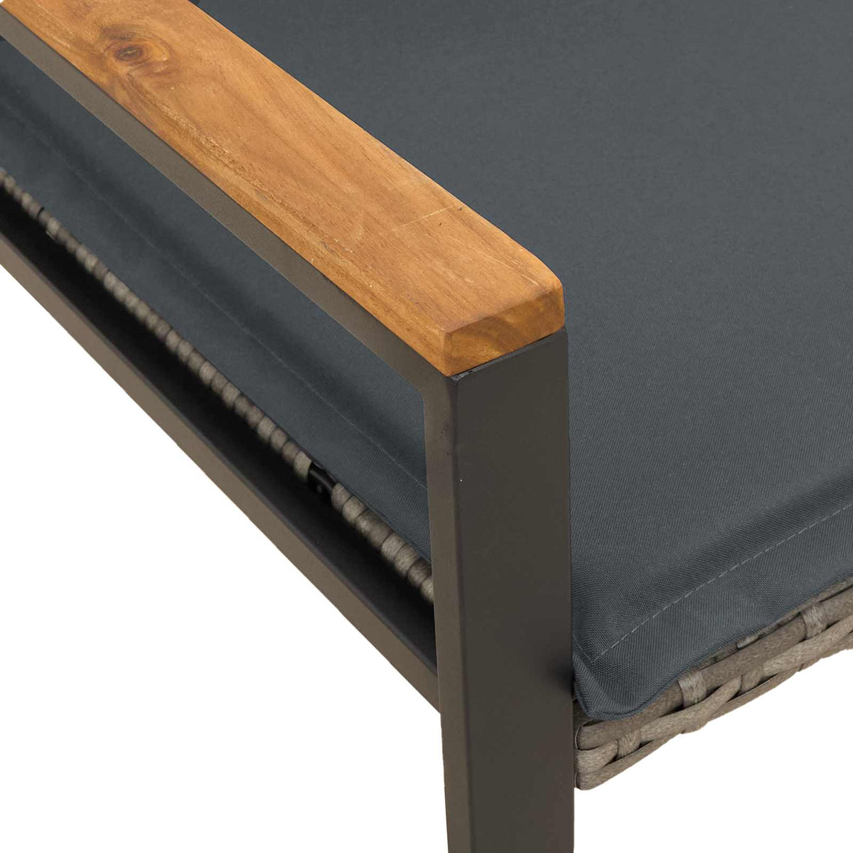 Sols Pelēks Un Tumši Pelēks 115 X 65 X 72 Cm Rotangpalma