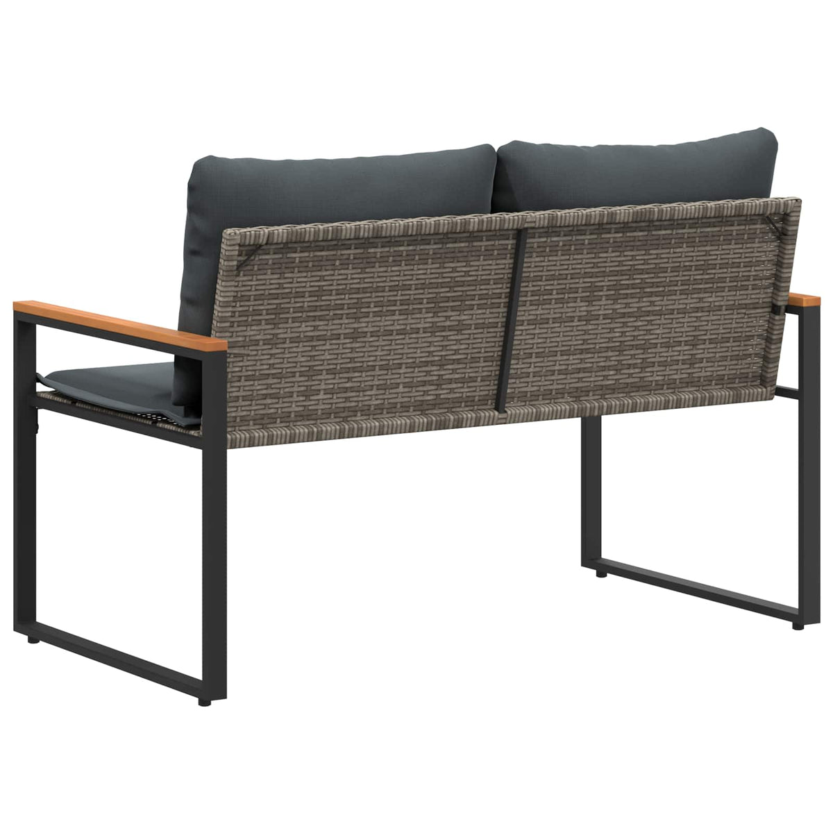 Sols Pelēks Un Tumši Pelēks 115 X 65 X 72 Cm Rotangpalma