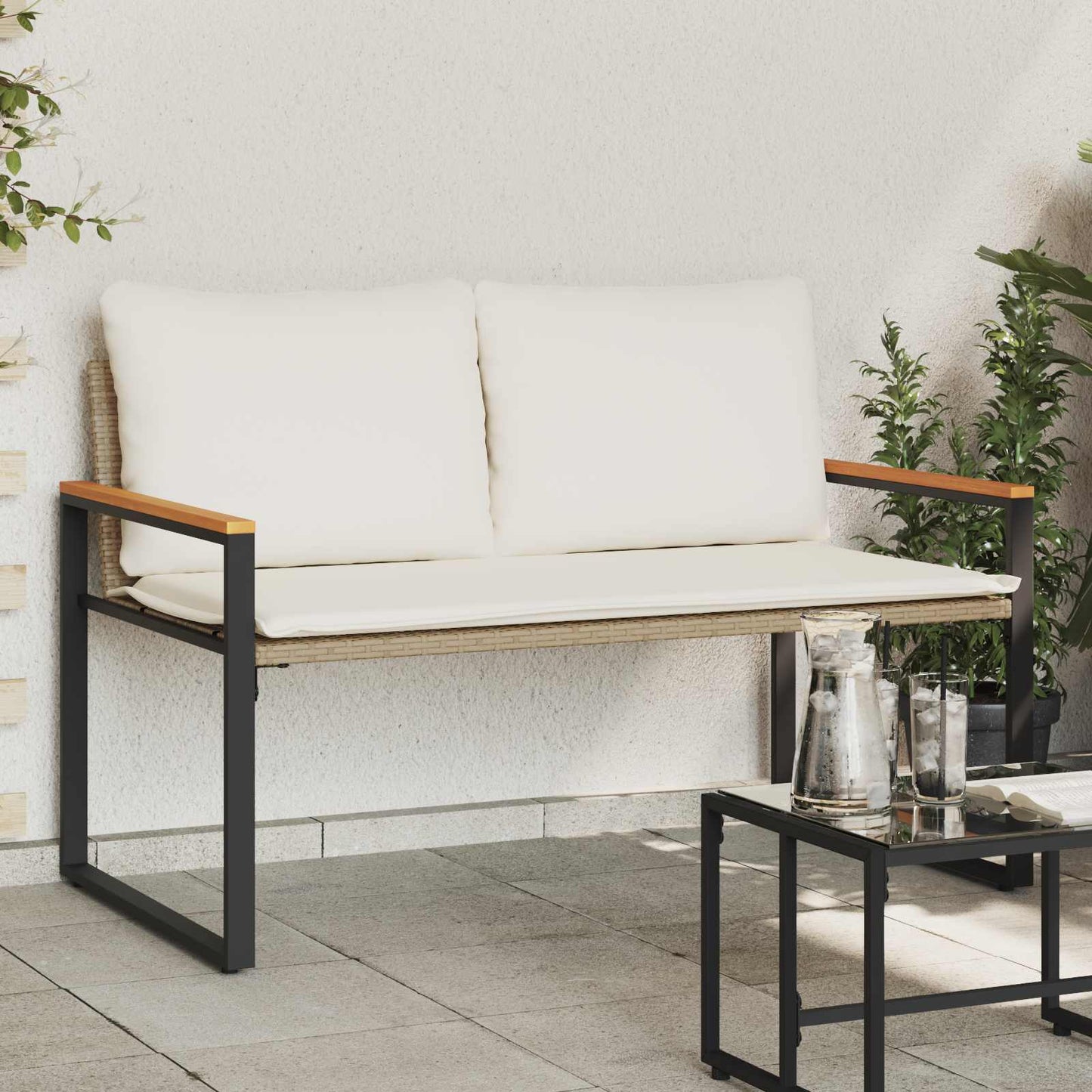 Sols Pelēks Un Tumši Pelēks 115 X 65 X 72 Cm Rotangpalma