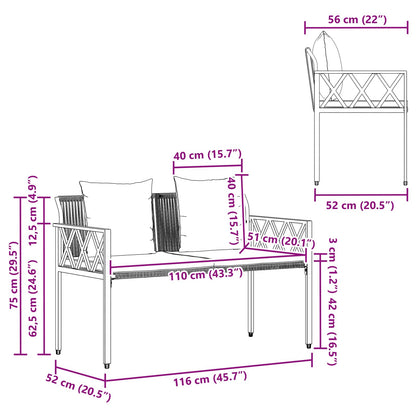 Āra Soli 2 -Seater 116 X 56 X 75 Cm Poliratāns