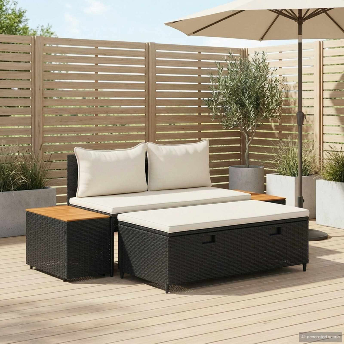 Āra Dīvānu Komplekts 4 -Seater 4 Gab. 55 X 30 X 39 Cm