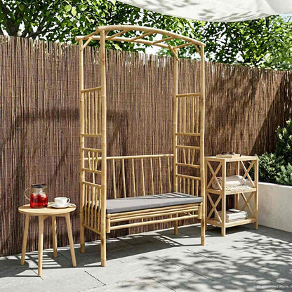 Dārza Arka Ar Soliņu 115 X 50 X 205 Cm Bambuss