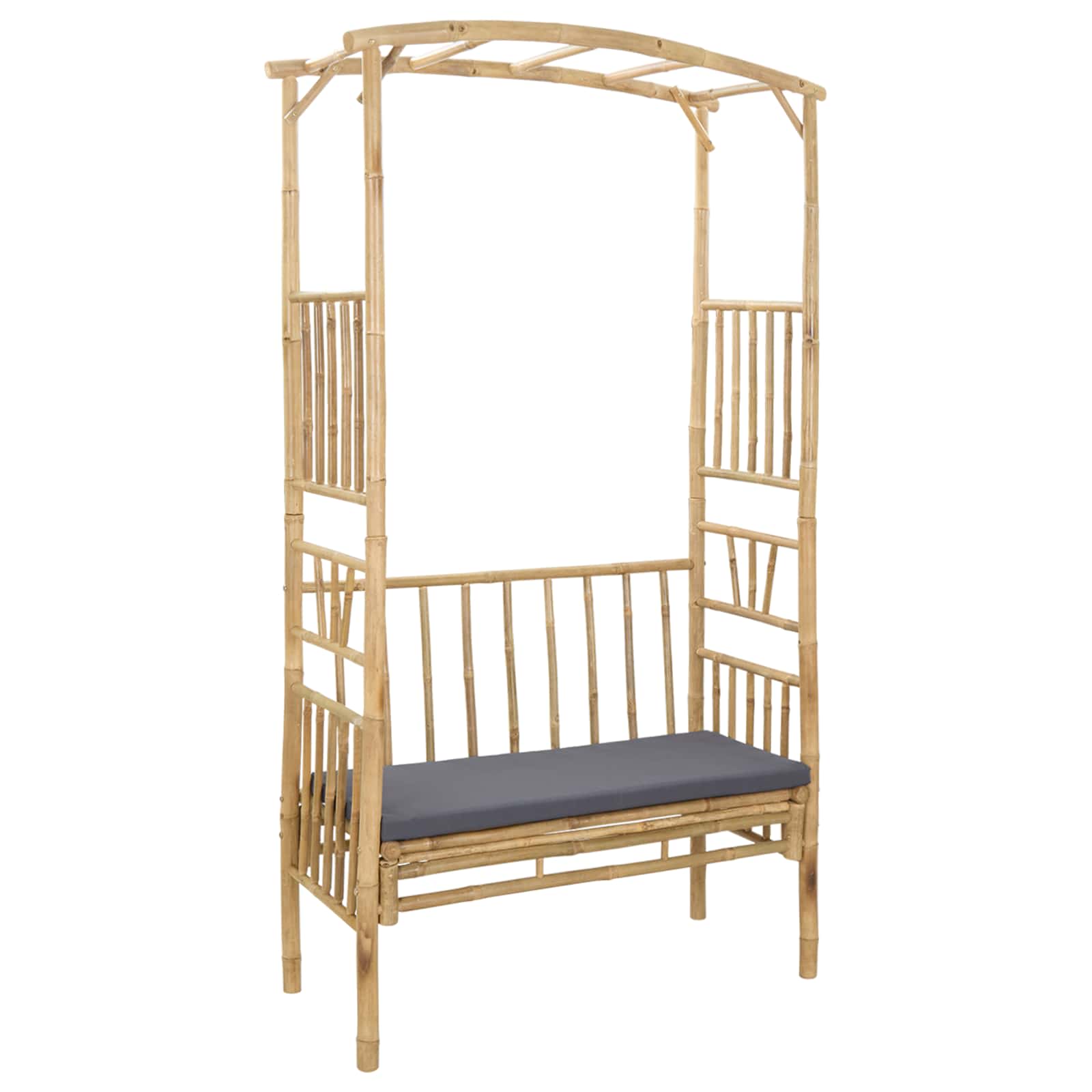 Dārza Arka Ar Soliņu 115 X 50 X 205 Cm Bambuss