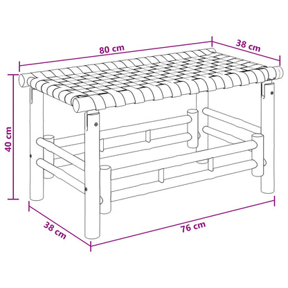 Dārza Sols 80 X 38 X 40 Cm Bambuss Dabiska Taisnstūra
