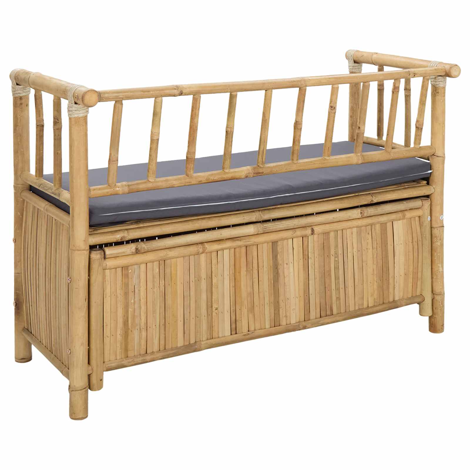 Dārza Krātuves Sols 110 X 47 X 80 Cm Bambuss Dabiska Taisnstūra