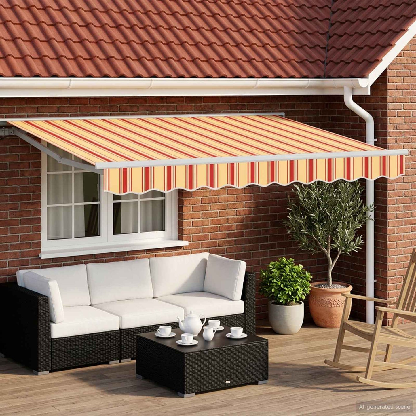 Pārklājuma Struktūra Zila Un Oranža 350 X 250 Cm