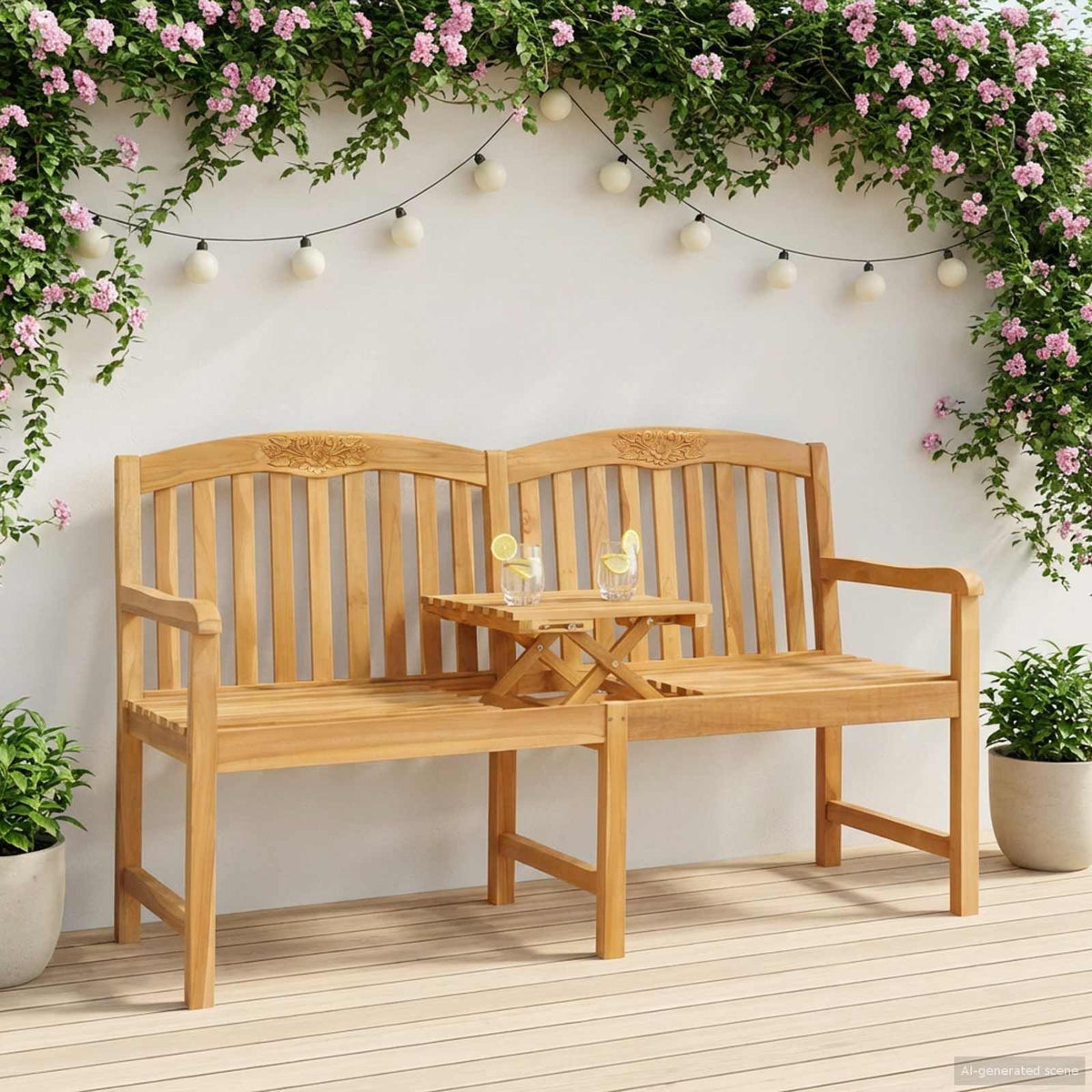 Ar Rokām Grebts Gliemežvāku Soliņš 155 X 60 X 94 Cm