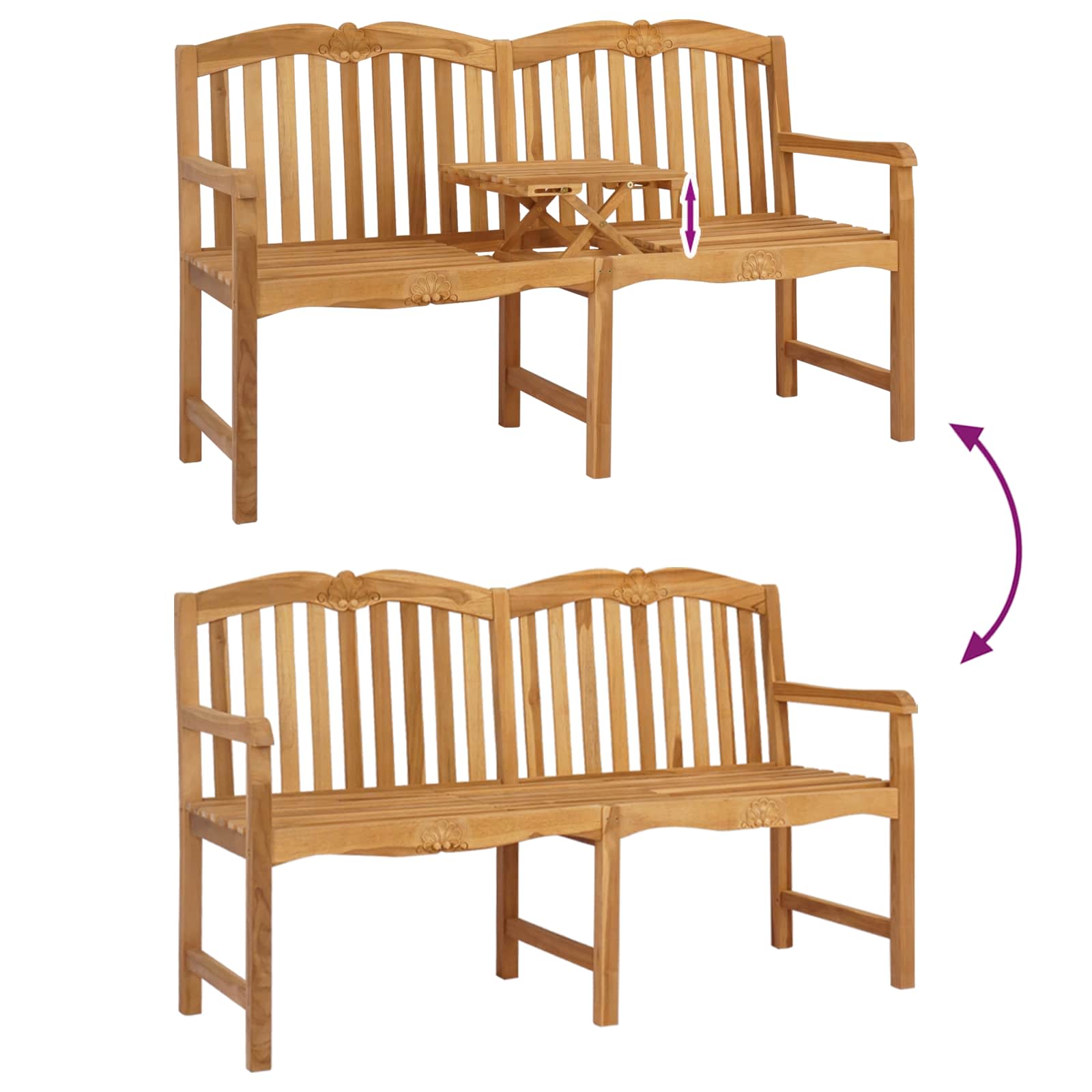 Ar Rokām Grebts Gliemežvāku Soliņš 155 X 60 X 94 Cm